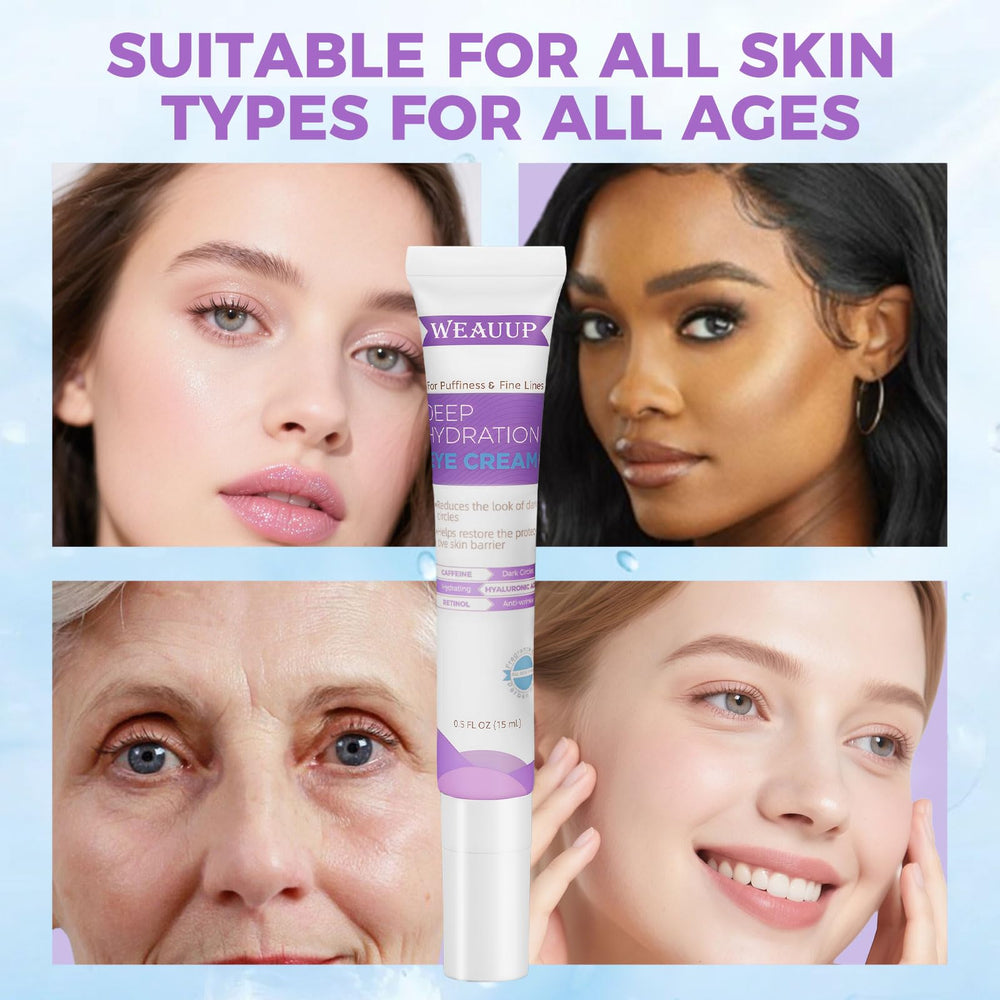 WEAUUP Eye Cream dermatologist-tested and gentle for sensitive under-eye skin.
