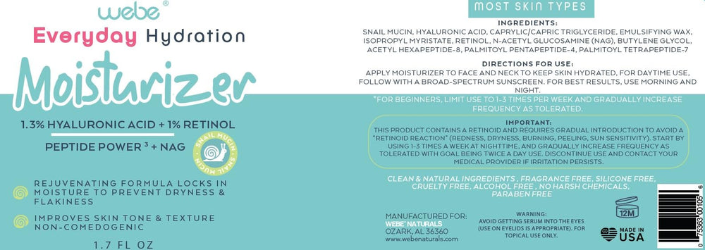 WEBE Lightweight Texture – fast absorption, ideal under makeup.