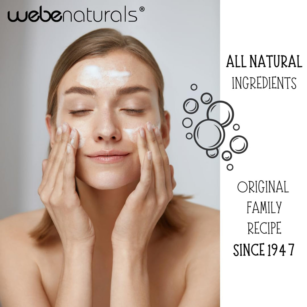Creamy lather on skin with WEBE Castile soap