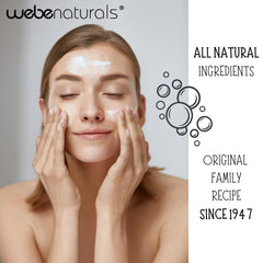 Creamy lather on skin with WEBE Castile soap