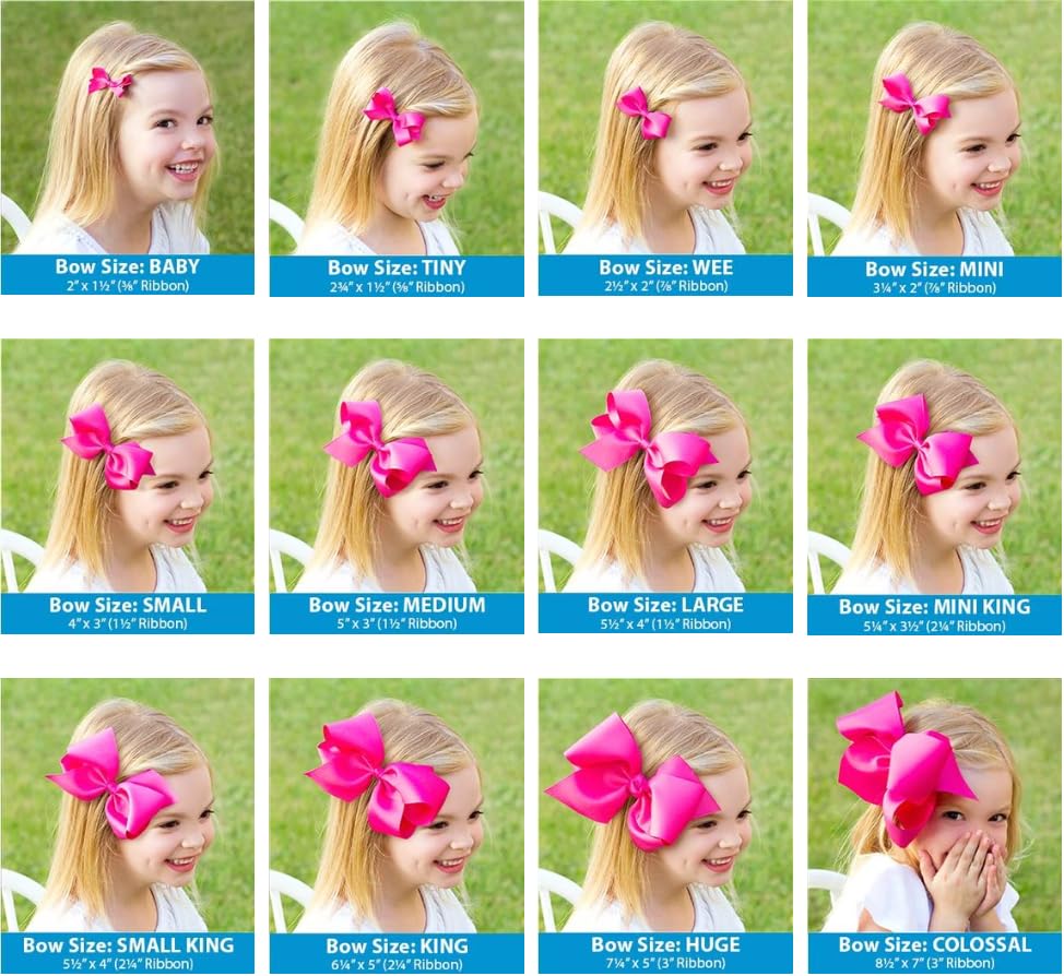 Wee Ones bow on head demonstrating comfort across all hair types.