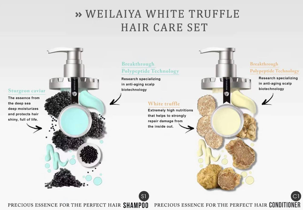 Weilaiya White Truffle Conditioner bottle—deep nourishment for shine.