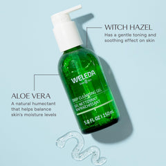 Weleda Deep Cleansing Gel with witch hazel water for balanced skin.