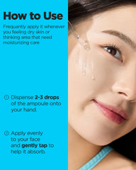 Blue ampoule hue evokes refreshing, spa-like hydration ritual.