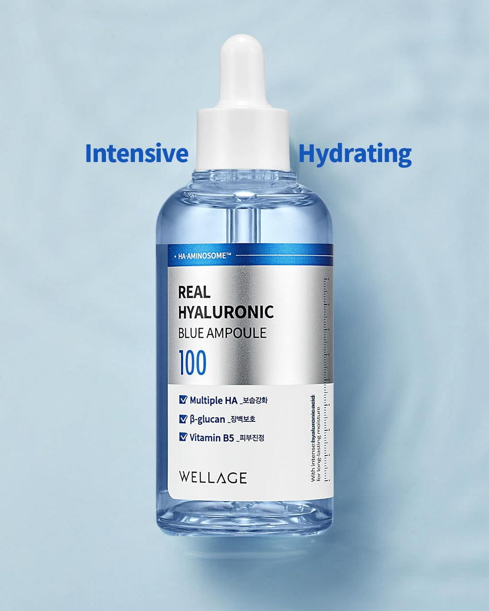 Sensitive-skin friendly testing badge for Wellage Real Hyaluronic Blue Ampoule