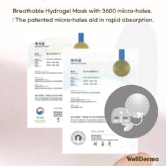 Wellderma K-beauty skincare mask, dermatologist-tested for daily use.