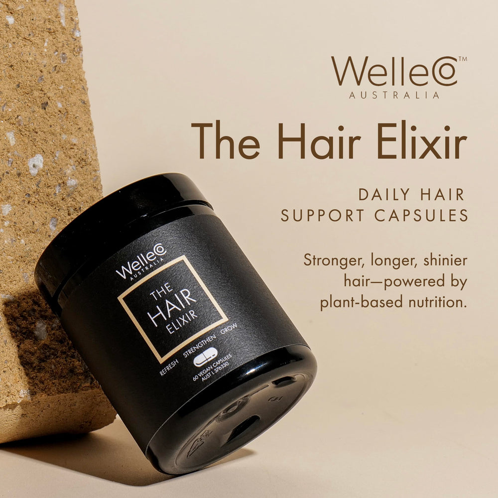 WelleCo The Hair Elixir bottle front view for everyday use