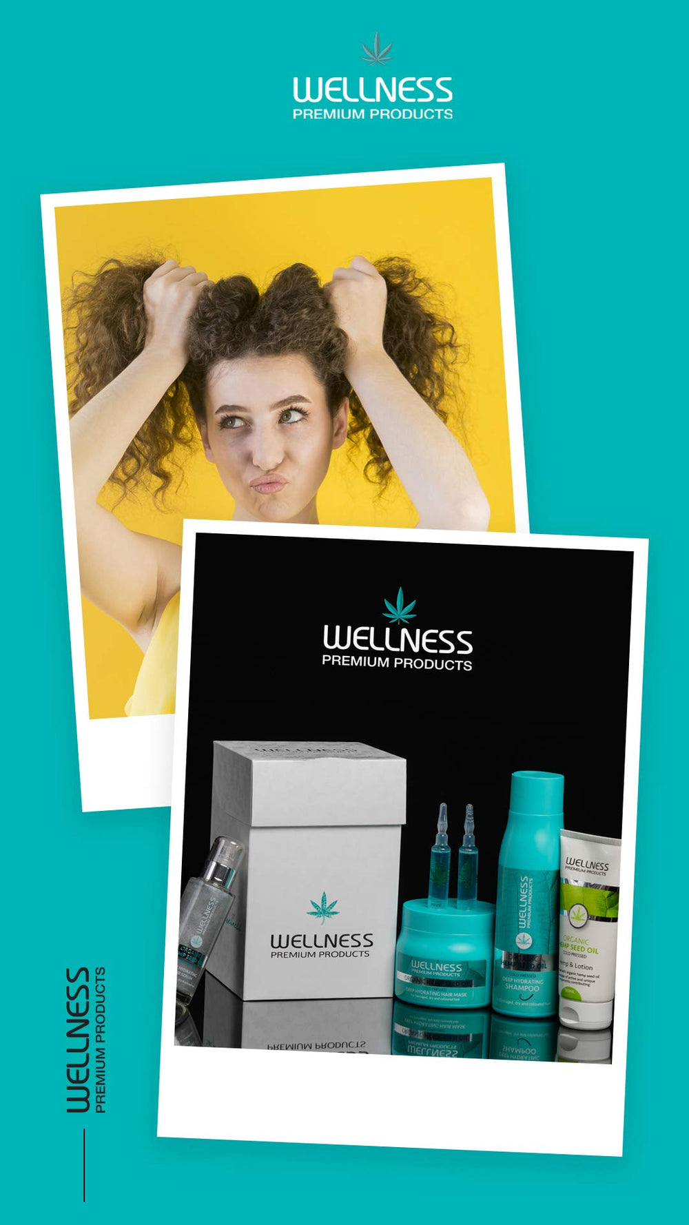 Wellness Premium hair-mask being dispensed on hand for easy use.