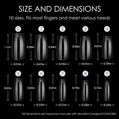 Wellquinn short square tips for wedding or prom-ready nails.