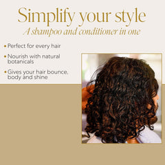 Curly or fine hair achieving smoother texture with subtle fragrance.