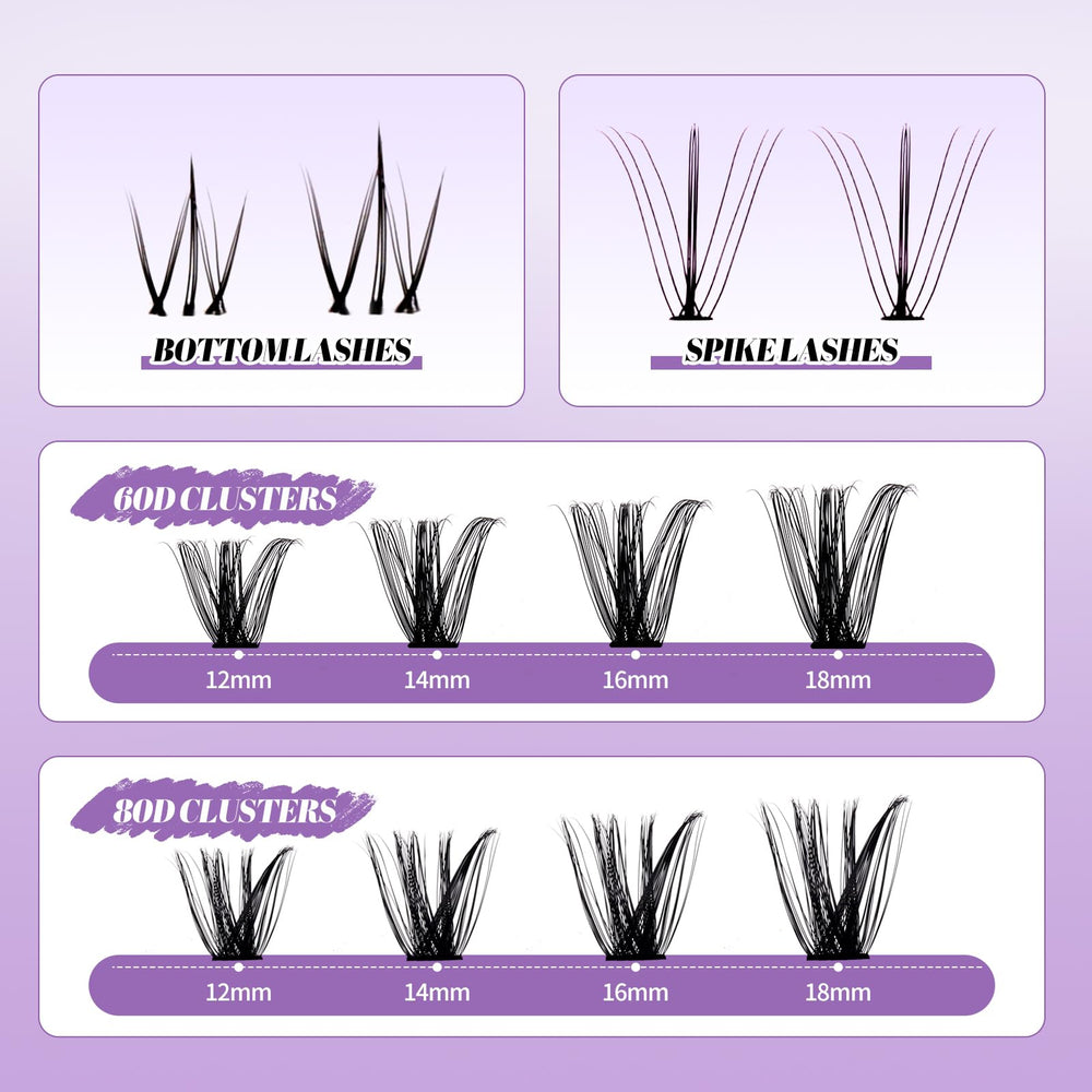 WENDY LASHES 12-18mm D/3D curl lashes for natural volume.