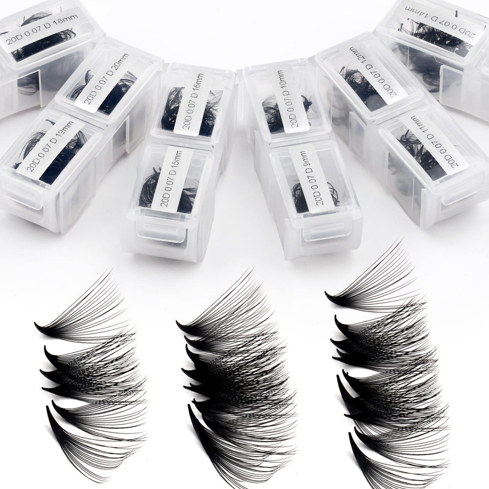 Wendy Lashes 12 size options with 100 fans per size for customization