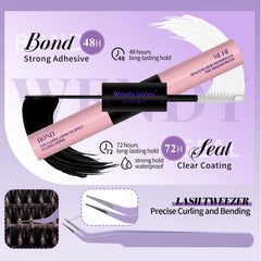 Wendy Lashes 72H Bond and Seal delivers strong hold and waterproof performance.