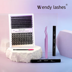 Wendy Lashes cat-eye cluster option for defined eyes.