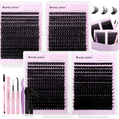 Wendy Lashes clusters kit 980pcs for at-home lash extensions