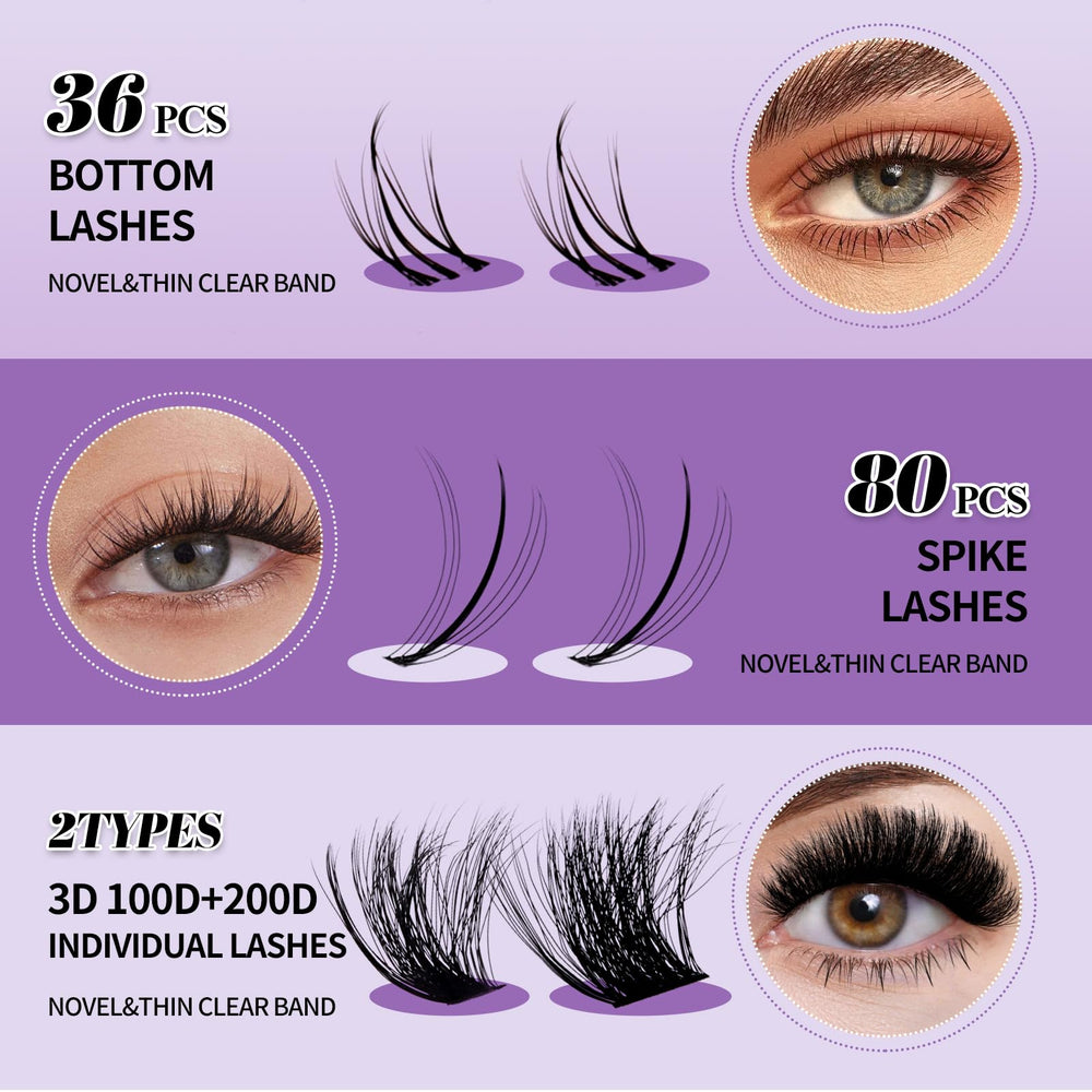 Wendy Lashes spike lashes: four styles for dramatic, feathery texture.