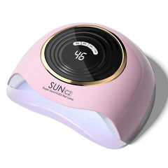 WEVILI 288W lamp front view in pink ABS housing, ideal for salon-grade manicures at home.