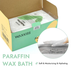 WeWax hand paraffin wax treatment applied to hands for soft, moisturized skin