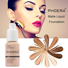 WFWJ Phoera Foundation warm peach swatch delivering balanced warmth and coverage.