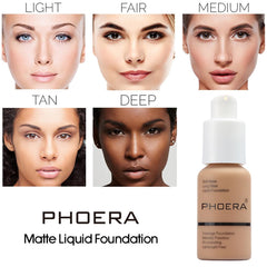 WFWJ PHOERA foundation waterproof finish lasts through activities.