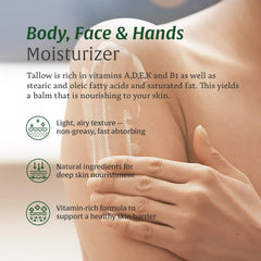 Whipped Honey Tallow Balm manuka honey closeup highlights nourishing formula