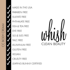 Whish CC Body Cream with panthenol for lasting hydration