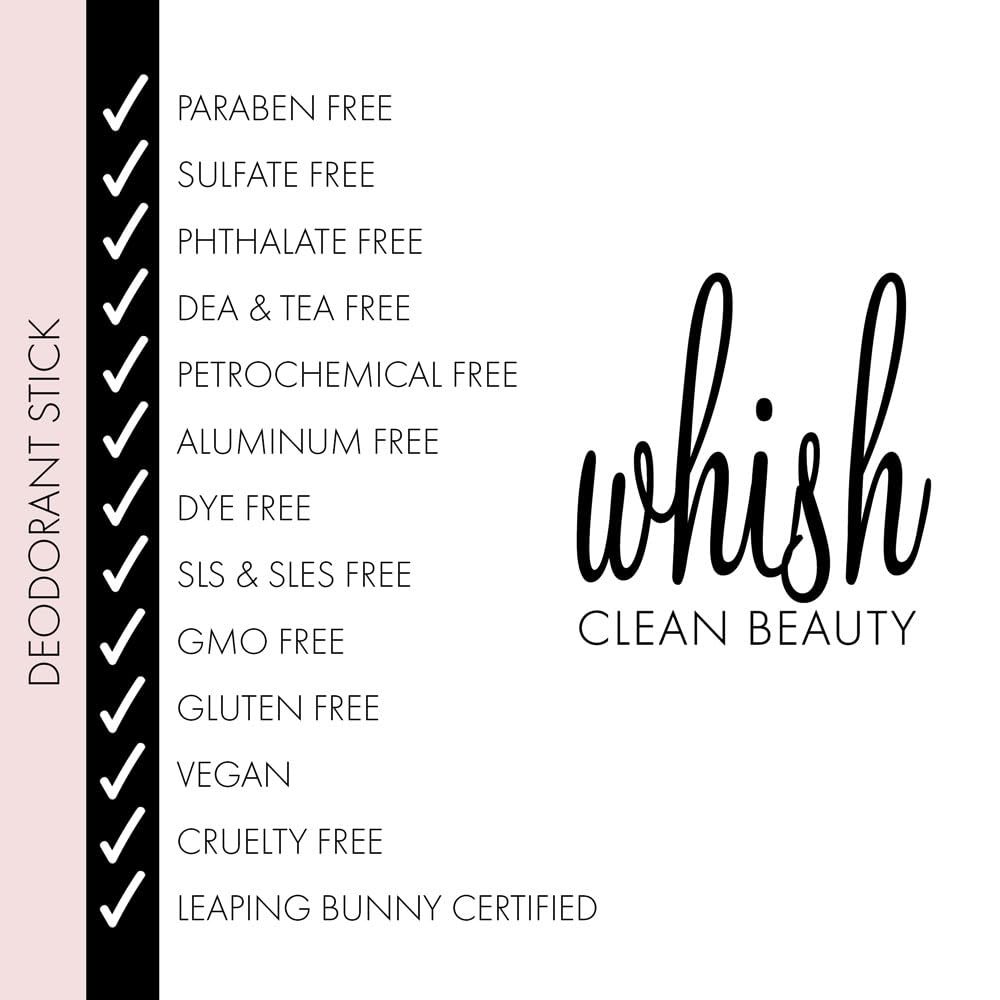 Whish 2.5oz size label confirms compact travel-friendly stick.