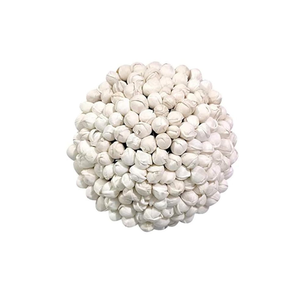 White Gajra artificial flower for hair bun, lightweight and reusable for weddings.