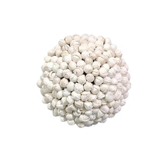 White Gajra artificial flower for hair bun, lightweight and reusable for weddings.