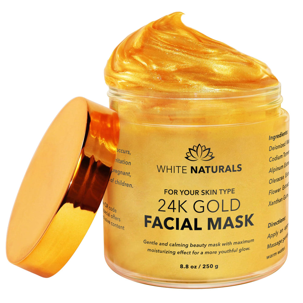 White Naturals 24K Gold Mask pack shot for radiant hydration