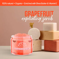 Face and body use with White Naturals Grapefruit Salt Scrub