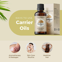 Ingredients panel showing 100% pure Wheat Germ Oil