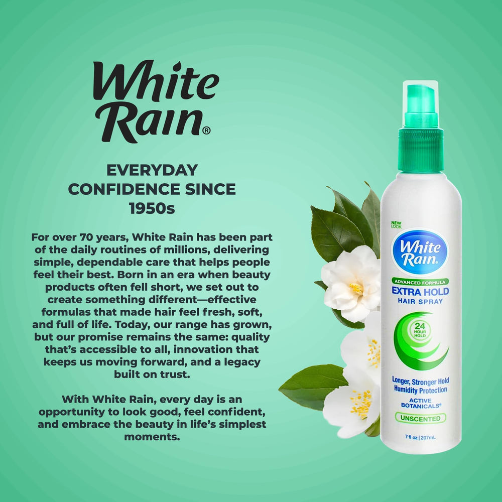White Rain holds hair while you move through daily activities.