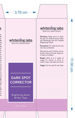 Close-up of WhiteningLabs Dark Spot Corrector Serum ingredients