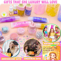 WhizToys PVC gloves to keep hands clean during DIY lip gloss making.