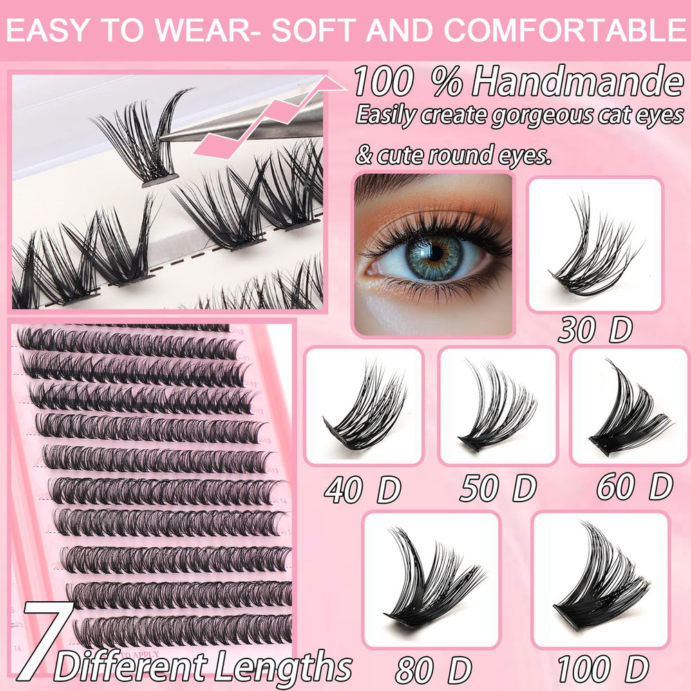 WIGICD D curl fluffy lashes offer natural-looking volume.