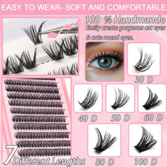 WIGICD D curl fluffy lashes offer natural-looking volume.