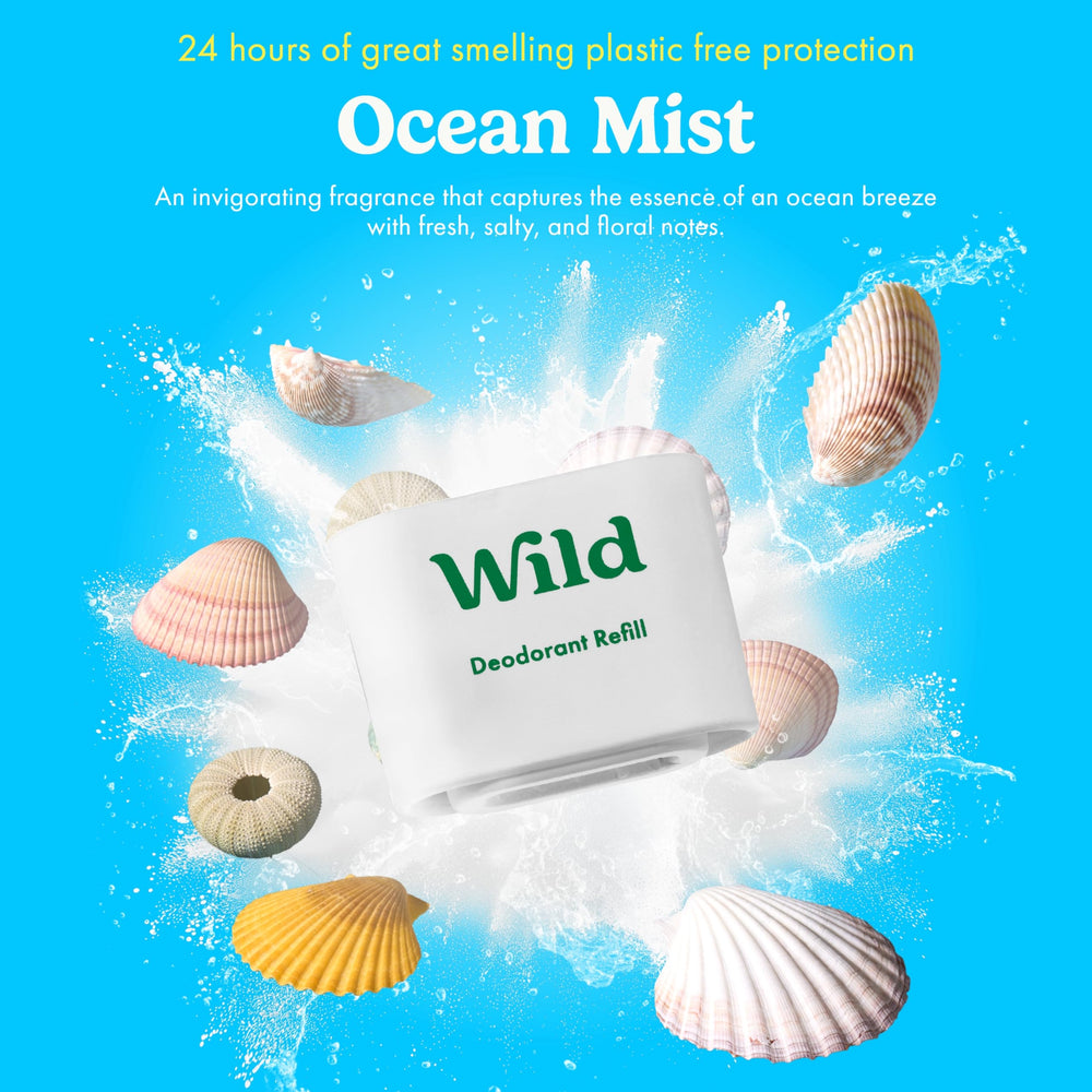 Wild refillable system reduces waste with bamboo pulp refills.