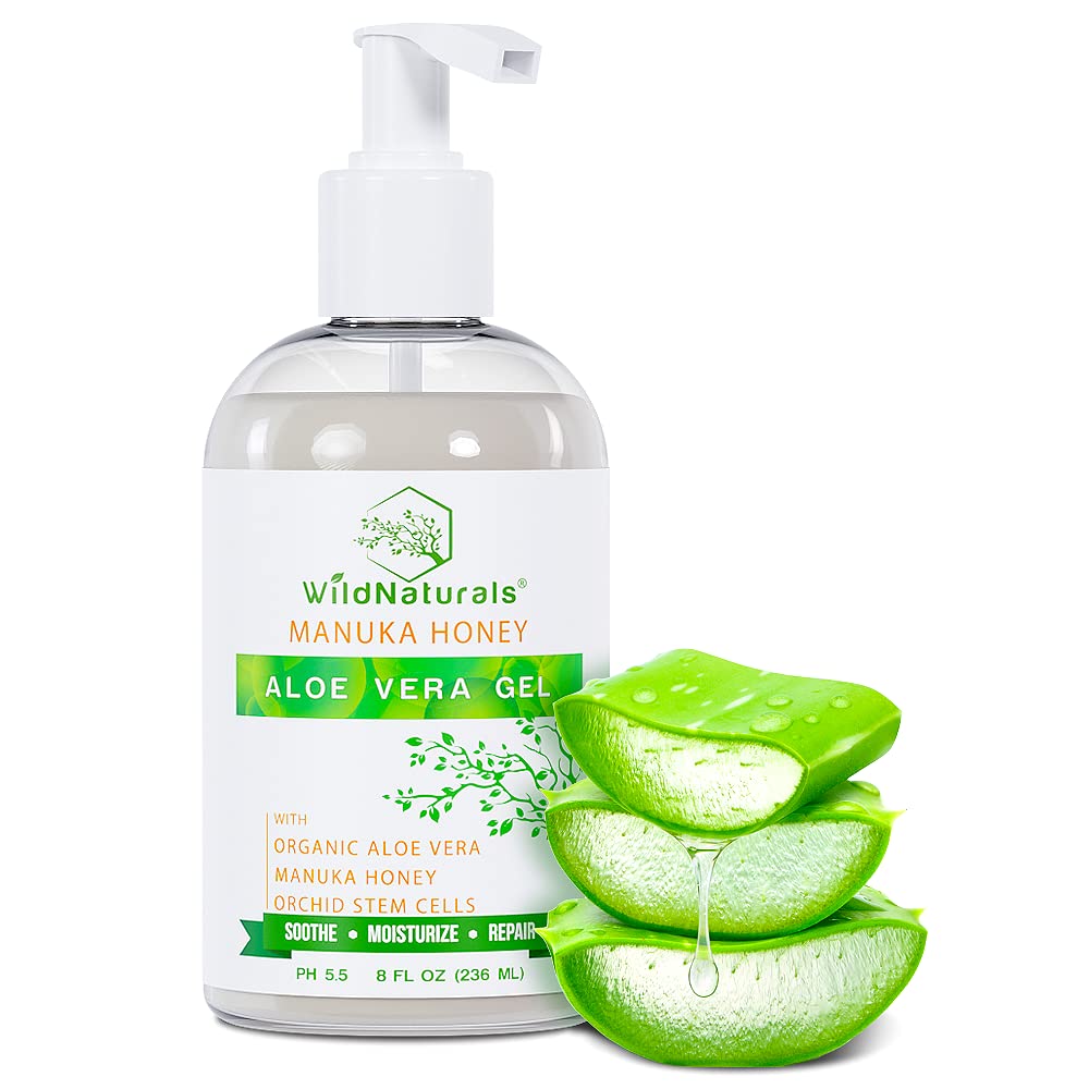 Wild Naturals Aloe Vera Gel bottle with soothing hydration for skin