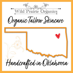 Wild Prairie Organics balm on hand demonstrates creamy spread.
