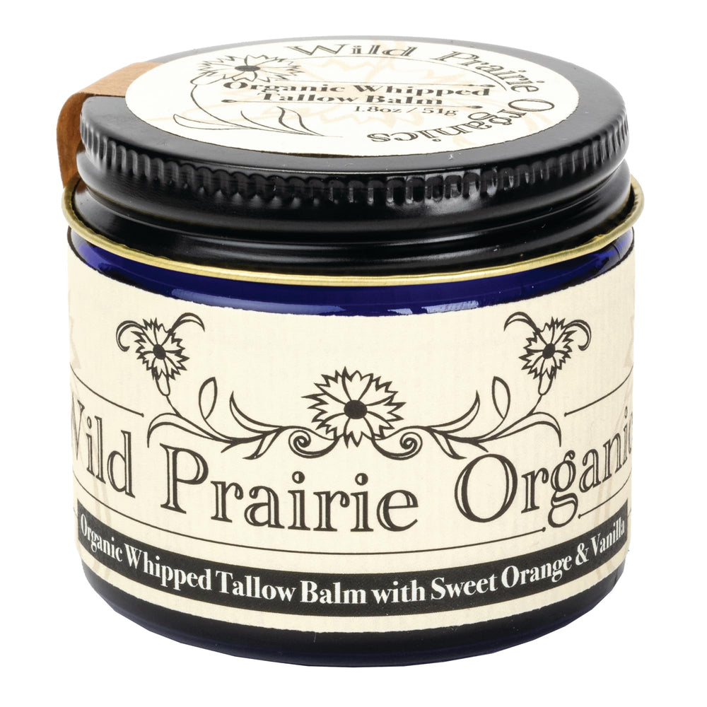 Wild Prairie Organics glass jar packaging reflects eco-friendly approach.