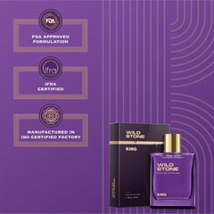Wild Stone King box open view reveals elegant inner presentation.