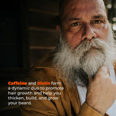 Wild Willies Beard Shampoo ingredients biotin and caffeine support fortifying growth.