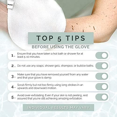 Wildpier Plus+ white exfoliating glove brings at-home spa feel to daily routine.