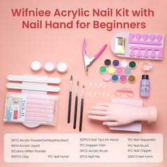 Wilfniee glitter powder set in twelve colors for nail art practice
