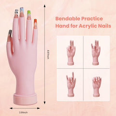Wilfniee practice hand with flexible fingers for realistic practice