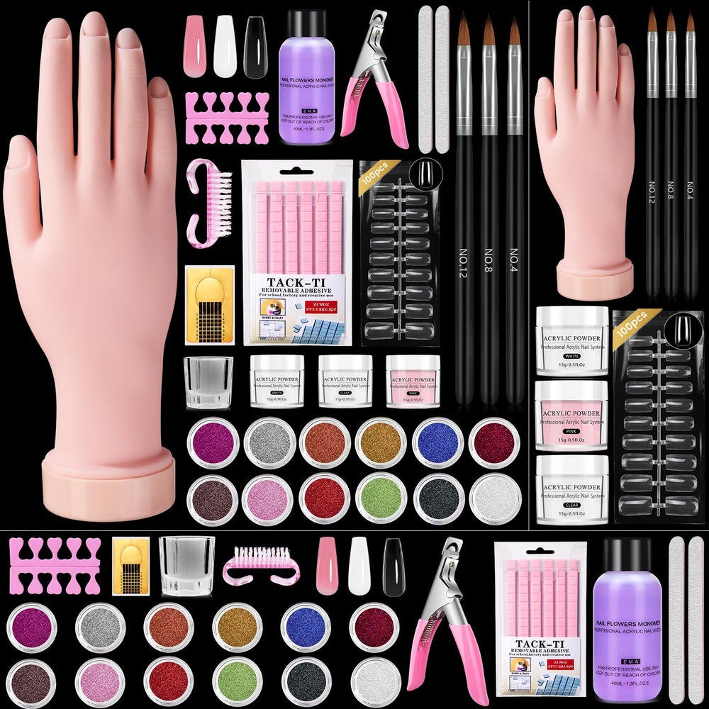 Wilfniee practice hand for nail extensions, flexible surface for safe at-home practice