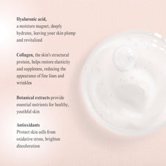Wilma Schumann Collagen Hydrating Serum application close-up shows smooth, rapid absorption.