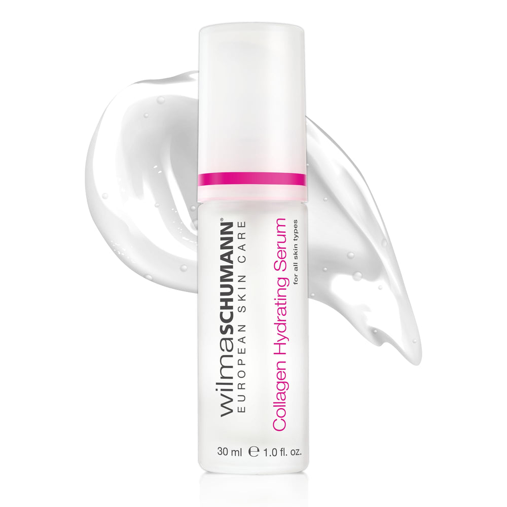Wilma Schumann Collagen Hydrating Serum bottle for easy daily hydration and radiance.