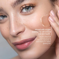 Oxygen Serum preps skin under makeup for a smooth finish
